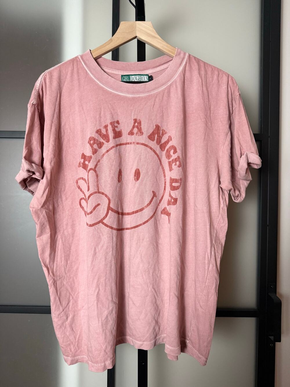 Girl Dangerous Have A Nice Day Tshirt Size Large